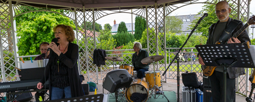 Clemas Music feature at a Ray Charles tribute act in Chepstow, June 2015